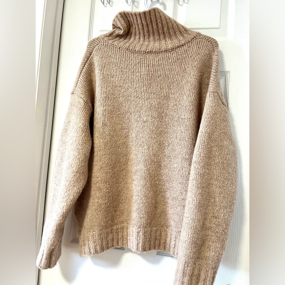 Women's Beige Button-Up Sweater - Picture 4 of 4